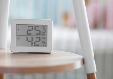 寝室の温度と湿度